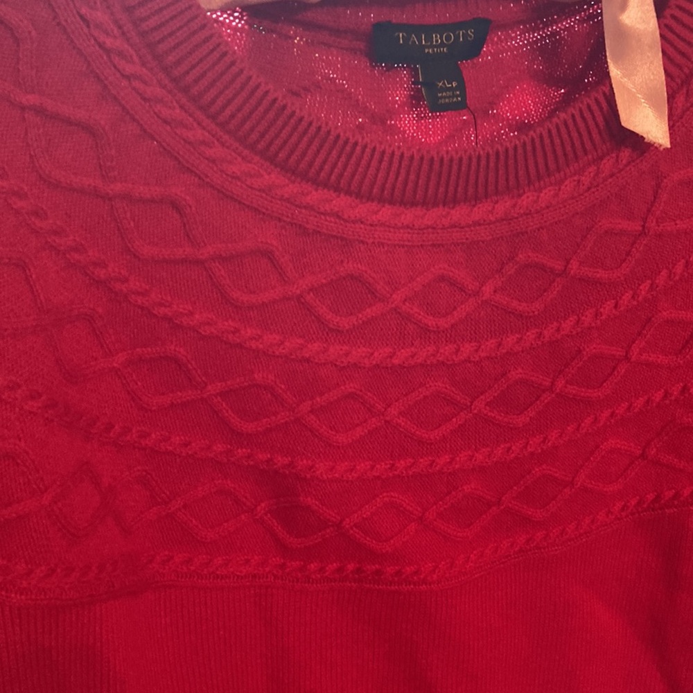 July 4 Sale! Red Cable Knit Sweater